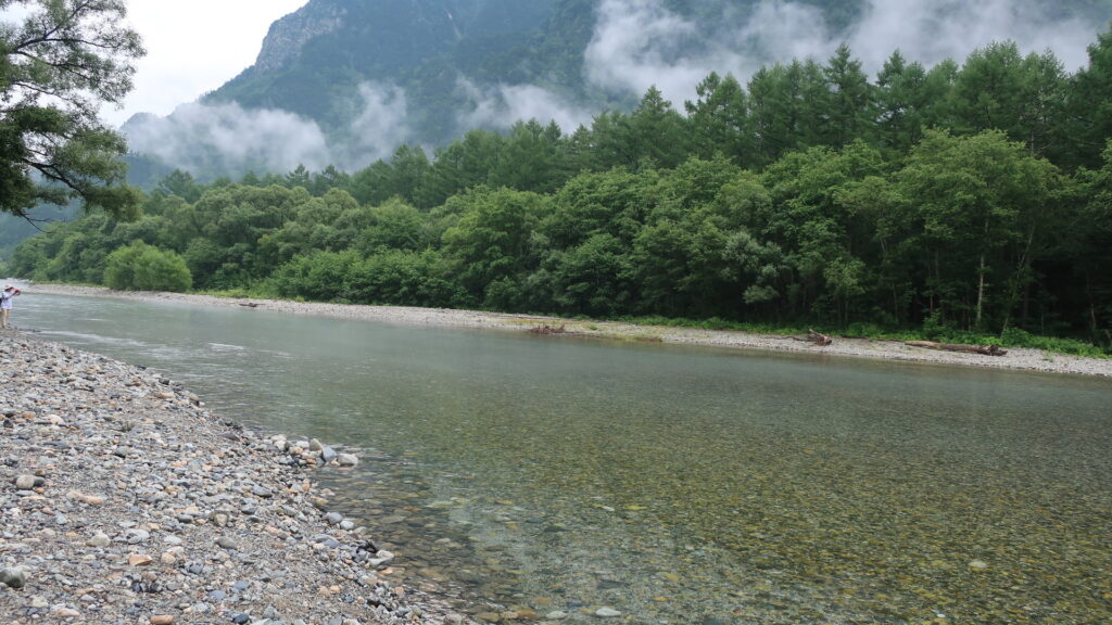 曇天の上高地