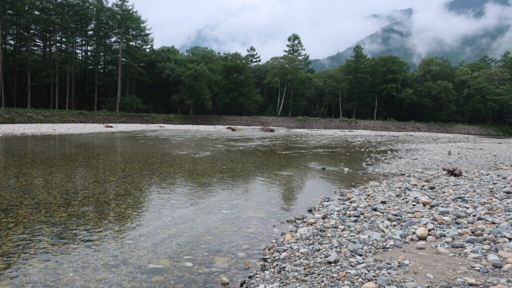 曇天の上高地