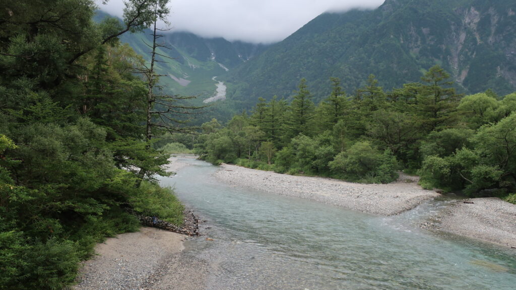 曇天の上高地