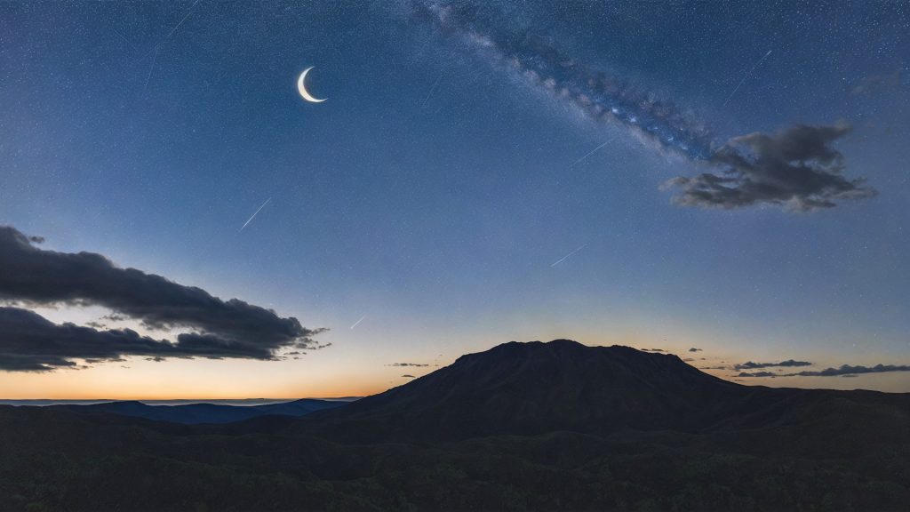星空のZoom用バーチャル背景・壁紙