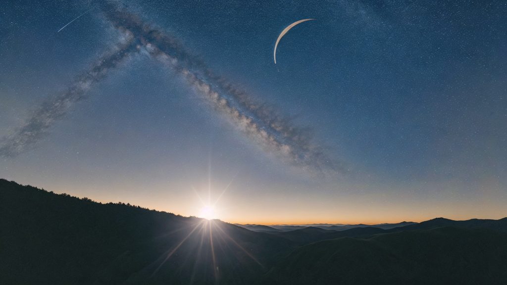 星空のZoom用バーチャル背景・壁紙