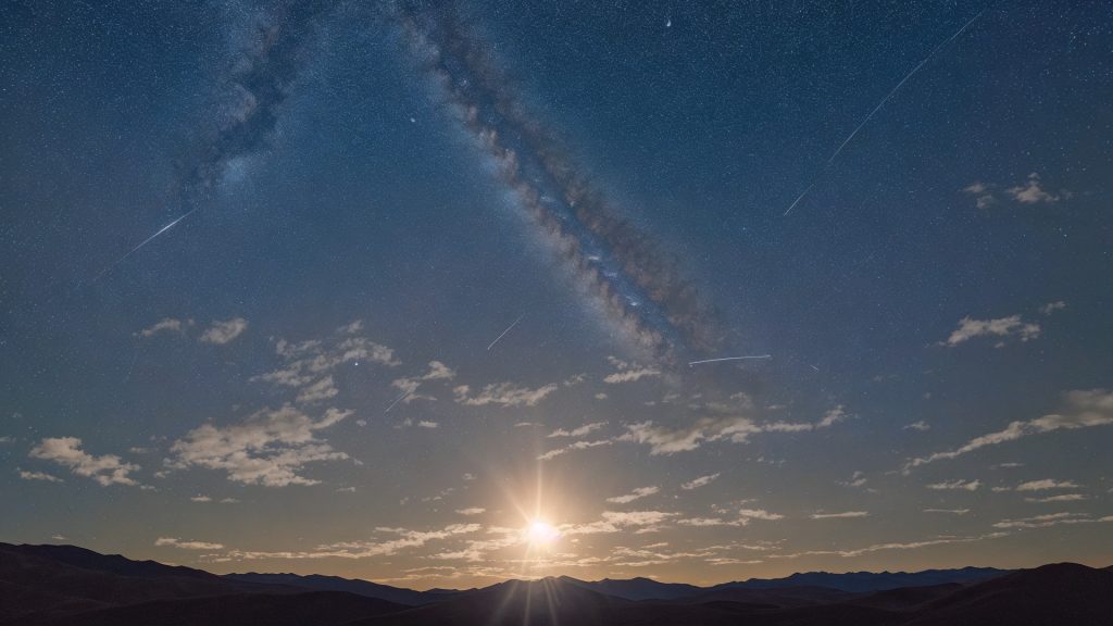 星空のZoom用バーチャル背景・壁紙